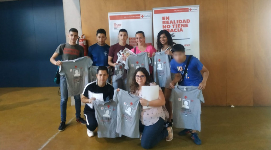 Jóvenes atendidos en Azarbe asisten al II Foro de Empleo ‘Reto Social Empresarial para la Inserción Laboral’. Murcia 2019. 